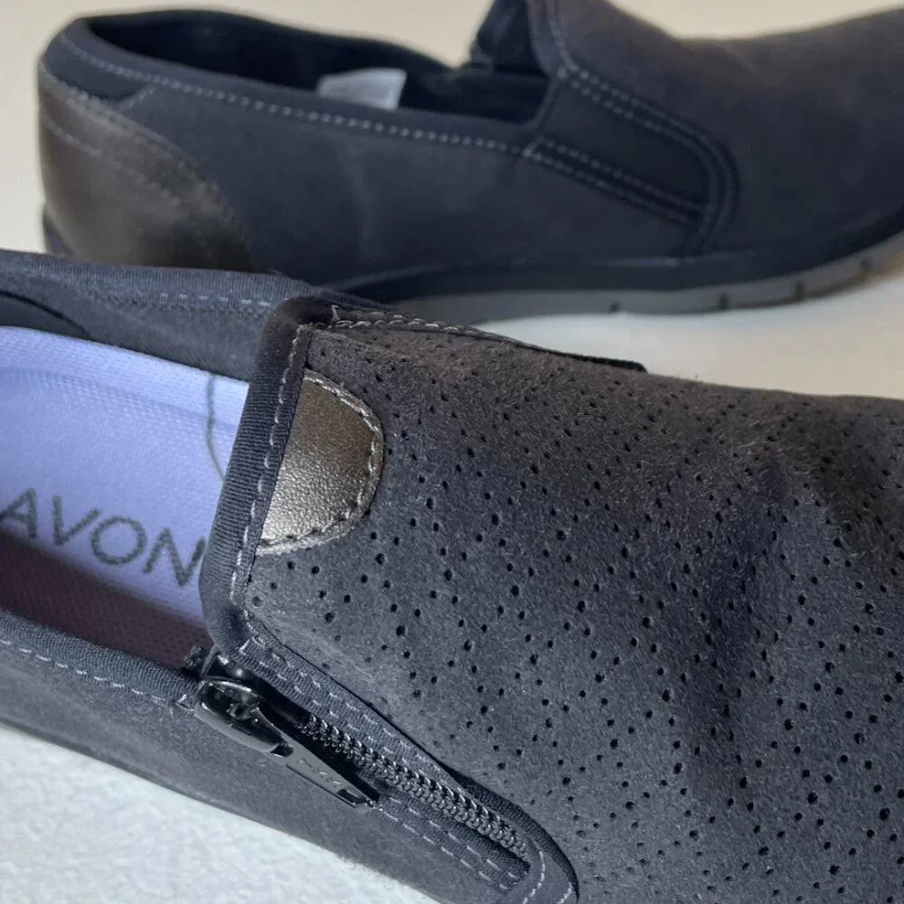 Aravon Wembly Side Zip Faux Suede Shoes Women’s Size 8.5 Narrow - Picture 11 of 16